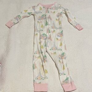 EUC TBBC Girls Pink Christmas Night Night Pajamas Size 2T